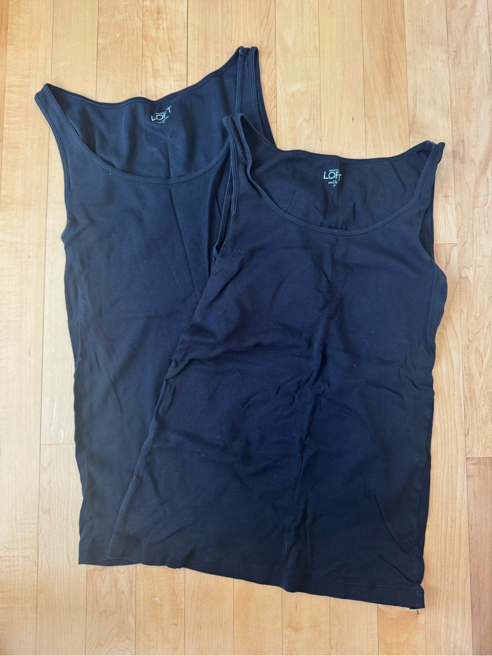 LOFT Women's Black Scoop Neck Tank Top set